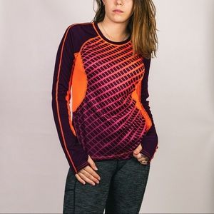 FILA SPORT PURPLE LONG SLEEVED WORKOUT SHIRT